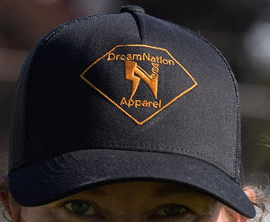 Dream Nation Apparel Ball Cap (BLACK with Gold logo)