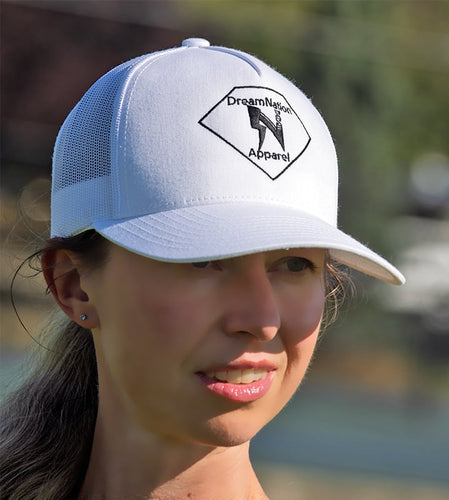 Dream Nation Apparel Ball Cap (WHITE with Black Logo)